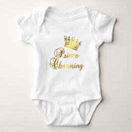 Prins Charming in Gold T-shirt voor Baby of volwas