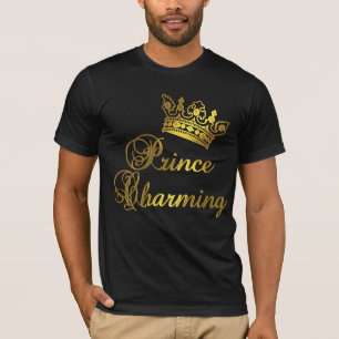 Prins Charming in Gold T-shirt voor Baby of volwas