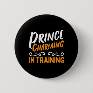 Prins Charming in training Fairy Tale Hero Ronde Button 5,7 Cm