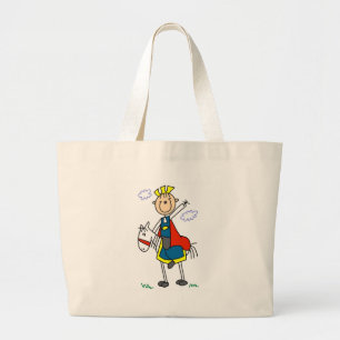 Prins Charming on Horse Tshirts and Gifts Grote Tote Bag