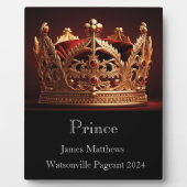 Prins Crown Pageant Plaque Fotoplaat (Voorkant)