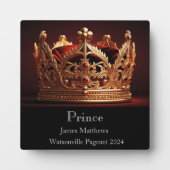 Prins Crown Pageant Plaque Fotoplaat (Voorkant)