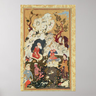 Prins die een Ascetic bezoeken Poster