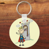 Prins en meisjes in towershirts en -cadeaus sleutelhanger (Voorkant)