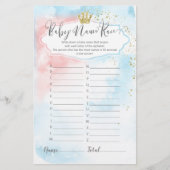 Prins en prinses, met de naam Baby, onthullen (Voorkant)