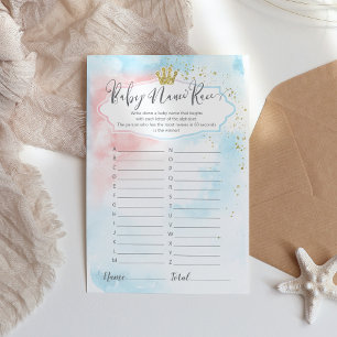 Prins en prinses, met de naam Baby, onthullen