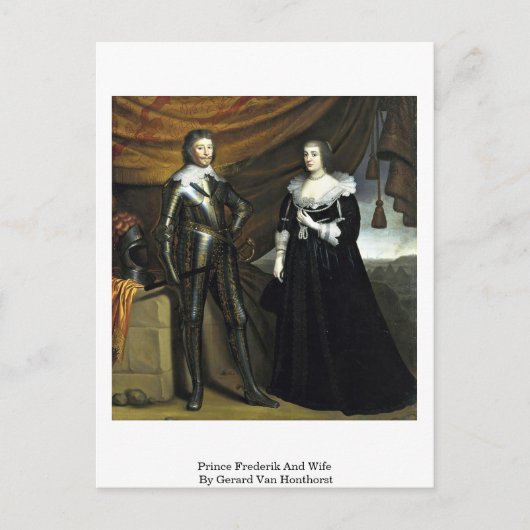 Prins Frederik en vrouw van Gerard Van Honthorst Briefkaart (Voorkant)