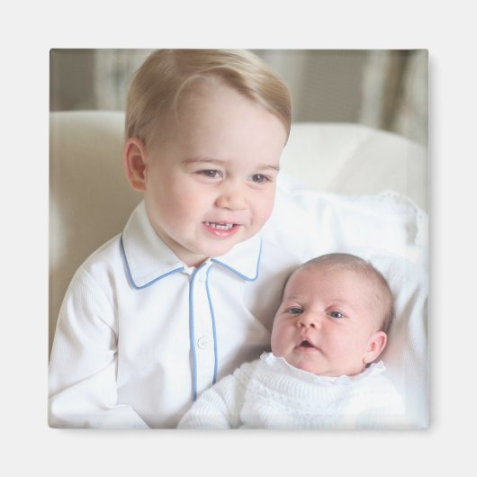 Prins George en prinses Charlotte Magneet (Voorkant)