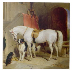 Prins George's favorieten (olie op doek) Tegeltje