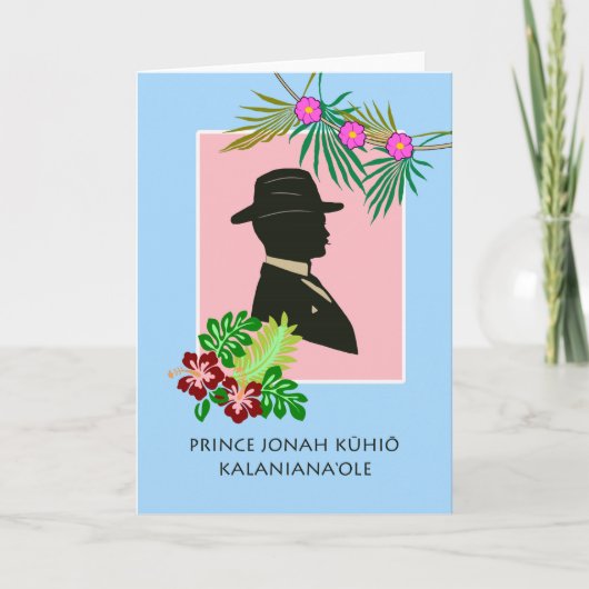 Prins Jonah Kuhio Kalanianaole Day Kaart (Voorkant)