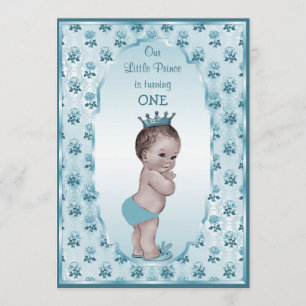 Prins Jongen en Blauwe Rozen 1e verjaardag Kaart
