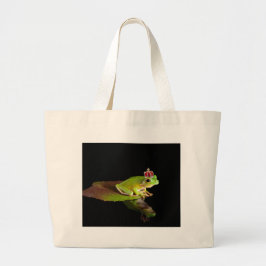 Prins kikker grote tote bag
