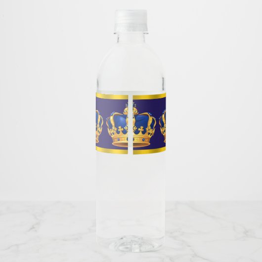 Prins Koning Kroon Waterfles Labels Waterfles Etiket (Achterkant)