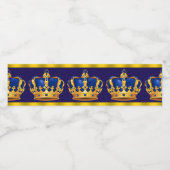 Prins Koning Kroon Waterfles Labels Waterfles Etiket (Enkel label)