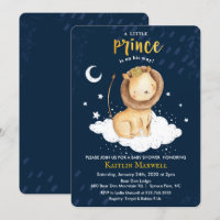 Prins Leeuw Baby Shower Uitnodiging