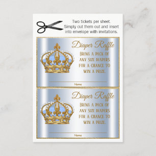 Prins Luier Raffle Tickets Kaart