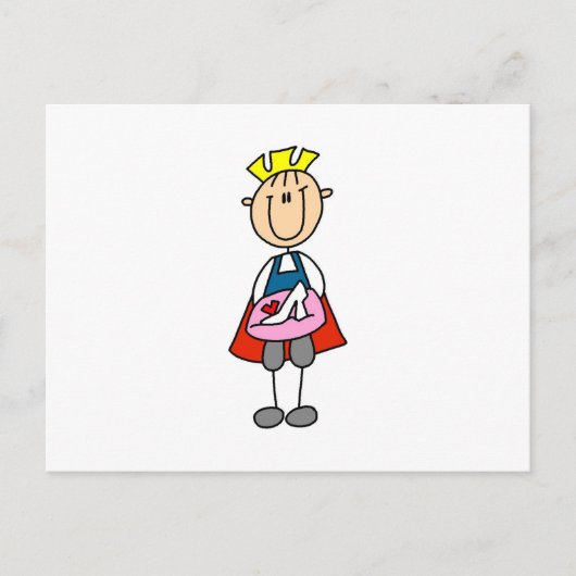 Prins met glijper briefkaart (Voorkant)