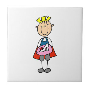 Prins met glijper tegeltje