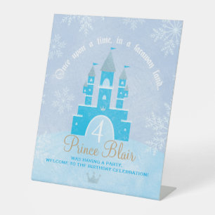 Prins OF Prinses Party Welkomstbord Reclamebord Met Voetstuk