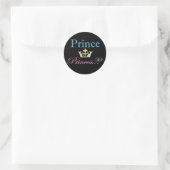 Prins of prinses? ronde sticker (Tas)