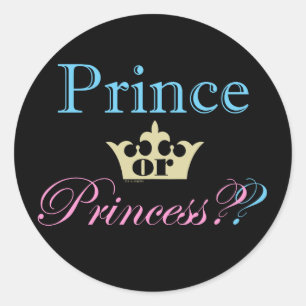 Prins of prinses? ronde sticker