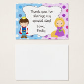 Prins Prinses Cadeau Favor Tag Dank je Label Visitekaartjes (Voorkant /achterkant)