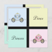 Prins Prinses Gender Onthult Douche Uitnodigingen (Voorkant / Achterkant)