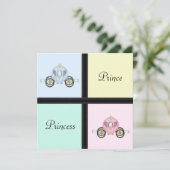 Prins Prinses Gender Onthult Douche Uitnodigingen (Staand voorkant)