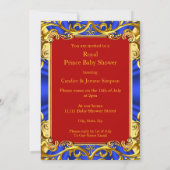 Prins Royal Blue Throne Baby shower Etnische Groot Kaart (Achterkant)