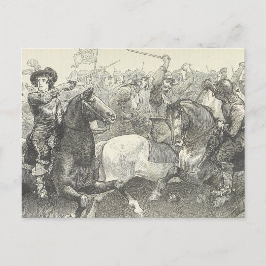 Prins Rupert in de Slag bij Edgehill Briefkaart (Voorkant)