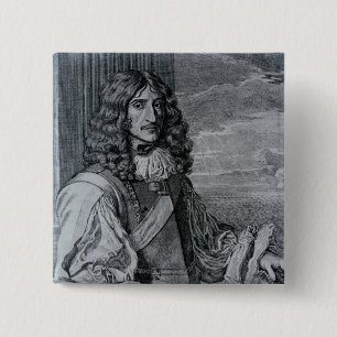 Prins Rupert van de Rijn Vierkante Button 5,1 Cm