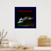 Prins sharks poster (Keuken)