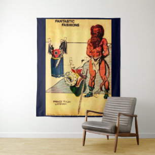 Prins Thun Lion Man doll Flash Gordon van 1930 Wandkleed