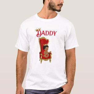 Prins Troon Rood Goud Afro-Amerikaanse Baby Jongen T-shirt