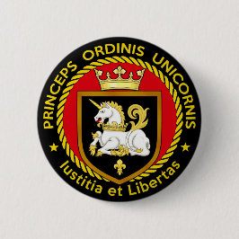 Prins van de Orde van de Eenhoorn Ronde Button 5,7 Cm