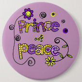 Prins van de vrede I-doodles I Paars I 6x6 Button (Voorkant)