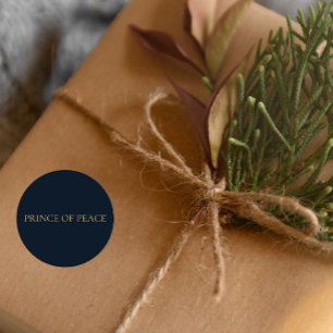 PRINS VAN DE VREDE – Navy Minimale Kerststickers Ronde Sticker