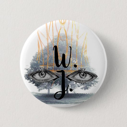 Prins van Madness Royal Monochrome Monogram Ronde Button 5,7 Cm (Voorkant)