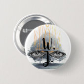 Prins van Madness Royal Monochrome Monogram Ronde Button 5,7 Cm (Voorkant /achterkant)