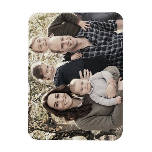 Prins William en familie dec 2018 gestileerd Magneet (Verticaal)