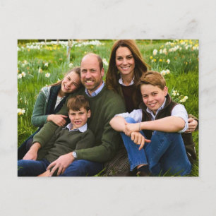 Prins William en familie dec 2025 gestileerd Briefkaart