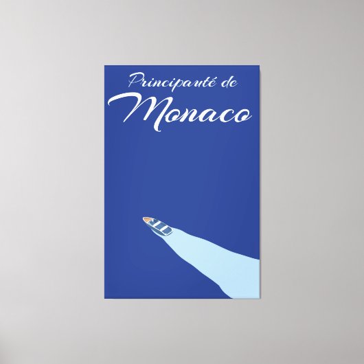 Prinsdom Monaco-reisposter Canvas Afdruk (Voorkant)