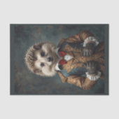 Prinselijk renaissance geklede hodgehog met boog s tissuepapier (Voorkant)