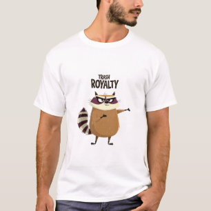 Prinselijke Afval Grappige Brutaal Wasbeer Karakte T-shirt