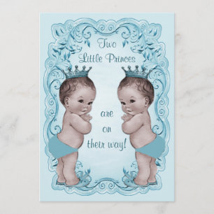  prinsen jongen tweint  blauw Baby shower Kaart