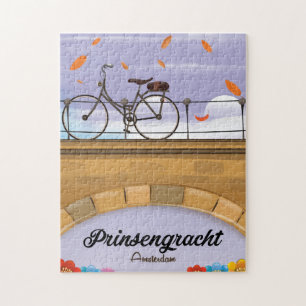 Prinsengracht, Canal Amsterdam Travel poster Legpuzzel
