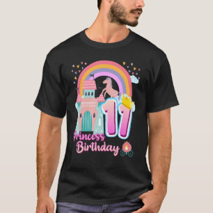 prinses 11th Birthday Horse Rainbow Castle T-shirt