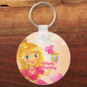 Prinses 16th Birthday Sleutelhanger (Voorkant)
