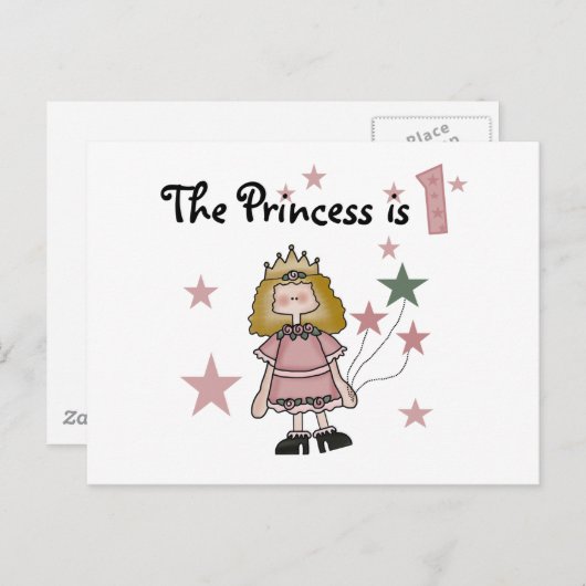 Prinses 1e Verjaardag Tshirts en geschenken Briefkaart (Voorkant / Achterkant)