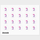 Prinses 2 met kroon ronde sticker (Vel)